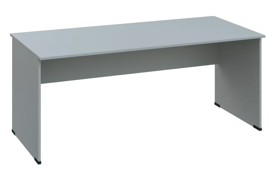 EPL 18 - 18 stůl kancelářský, dřevěná podnož, deska 18 mm, široký 1800 mm, šedá